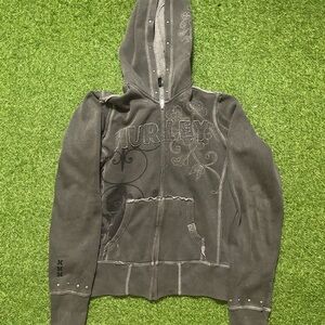 Hurley Charcoal Zip-Up Hoodie